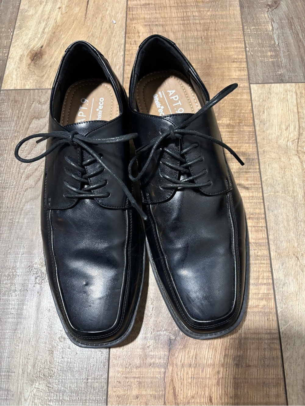 Apt. 9 Men's Black Leather Lace-Up Derby Shoes